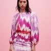 Femme maje Robes & Jupes | Robe En Viscose Imprimee Tie And Dye Rose