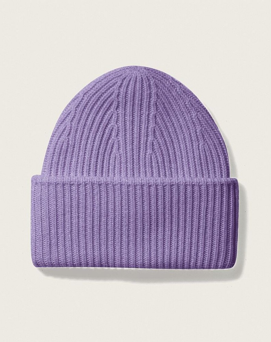 Femme eric bompard Casquettes, Chapeaux & Bonnets | Bonnet A Cotes - Accessoires - Agapanthe Violet