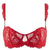 Femme aubade Soutien-Gorges | Soutien-Gorge Corbeille Flowermania Rouge