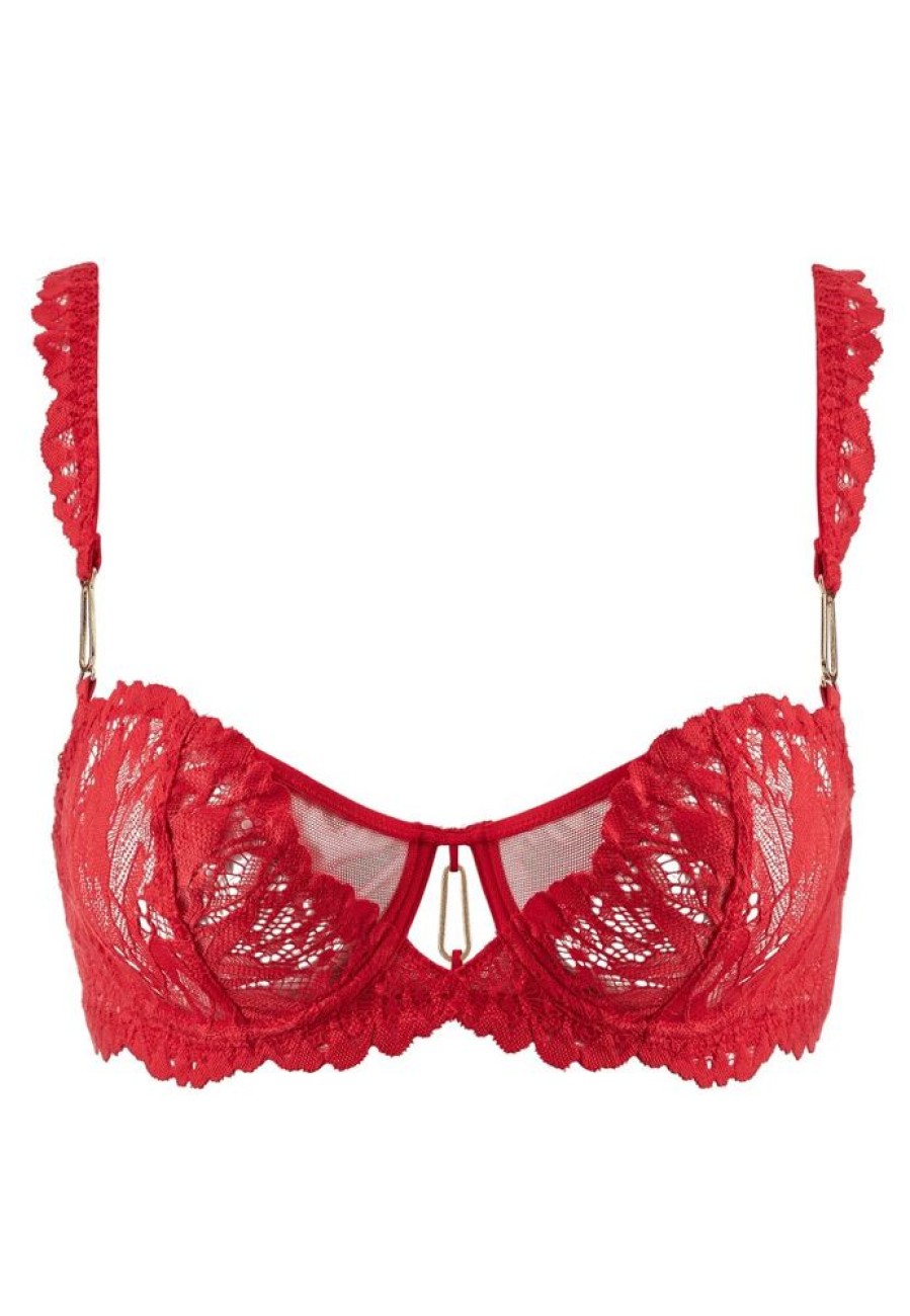 Femme aubade Soutien-Gorges | Soutien-Gorge Corbeille Flowermania Rouge