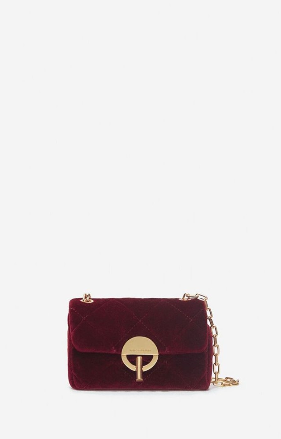 Femme vanessa bruno Sacs | Sac Nano Moon En Velours Bordeaux