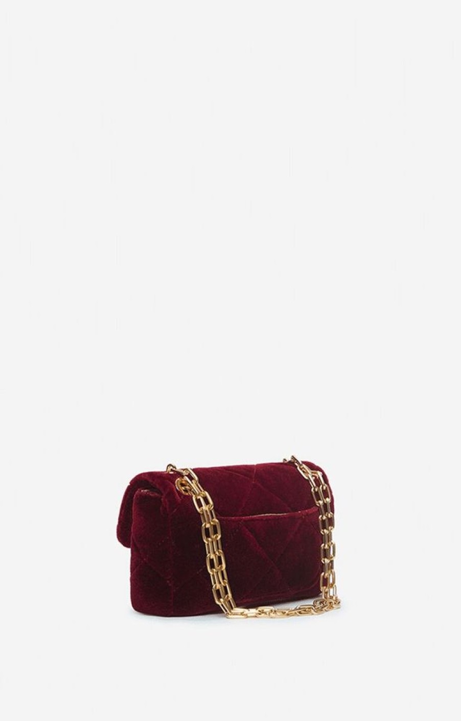 Femme vanessa bruno Sacs | Sac Nano Moon En Velours Bordeaux