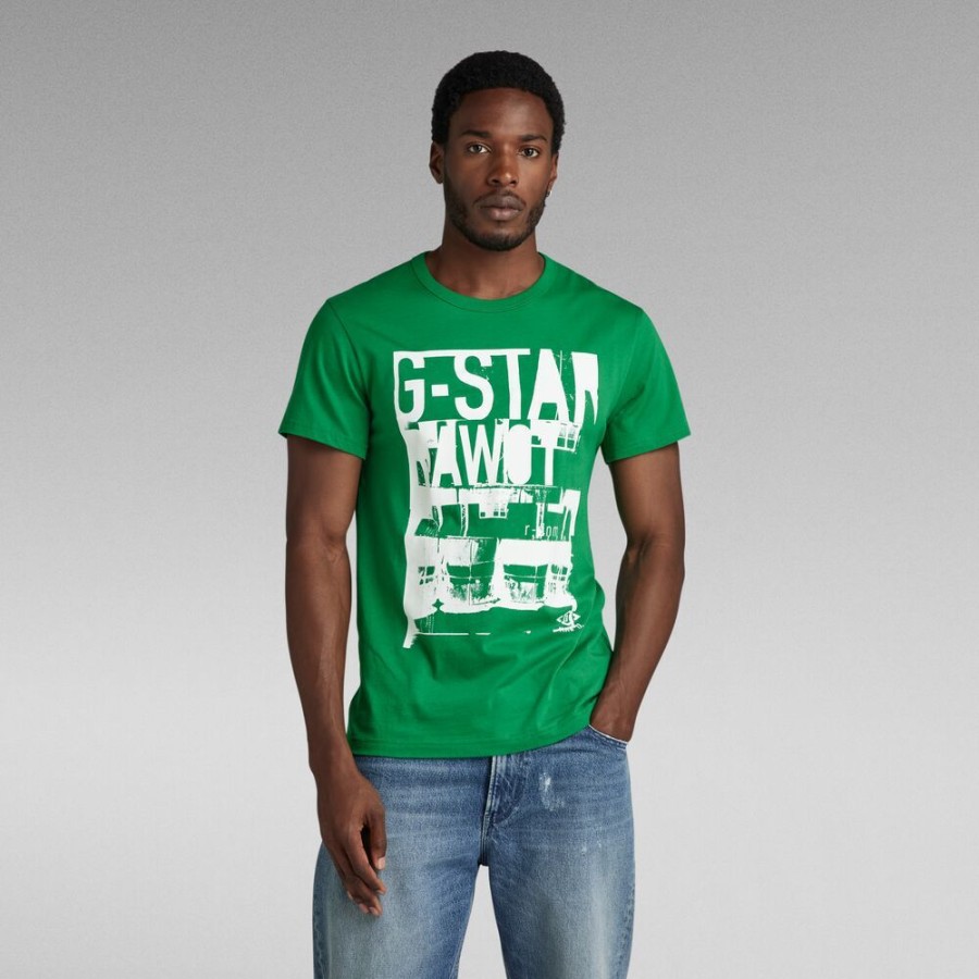 Homme g-star T-Shirts | T-Shirt Graphic 2 Vert