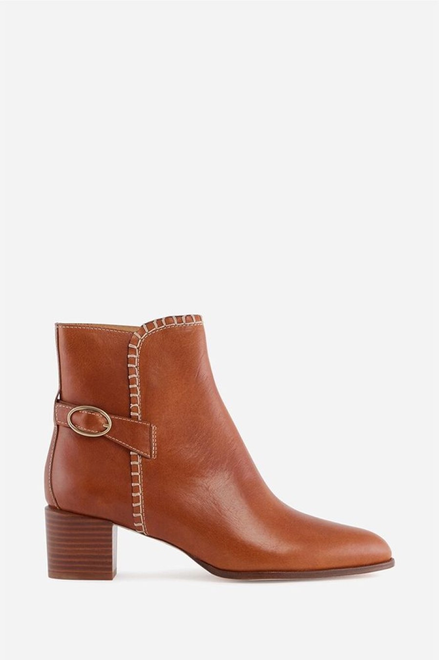 Femme vanessa bruno Bottines & Boots | Bottines En Cuir A Tannage Vegetal Marron