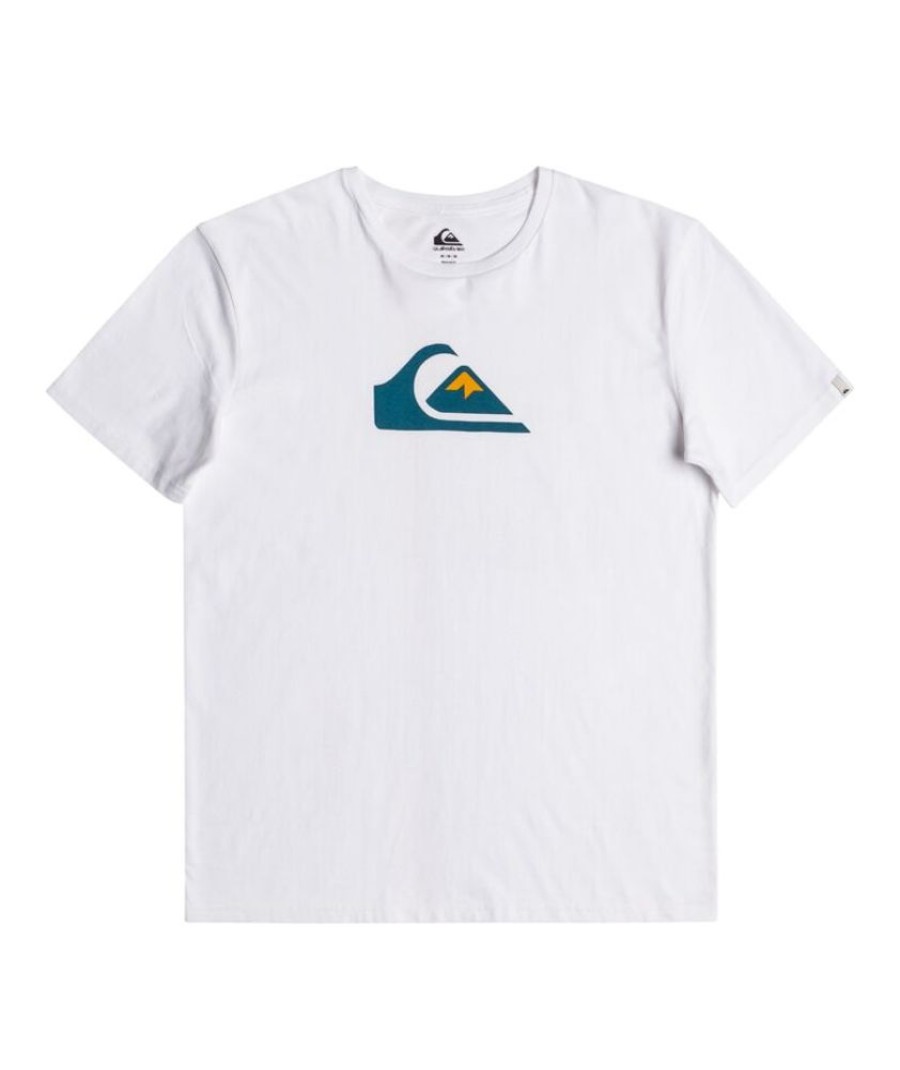 Homme quiksilver Vetements | Eqyzt06534-Wbb0 - Comp Logo Ss Blanc