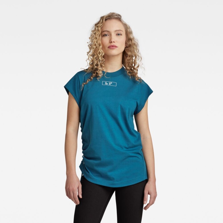 Femme g-star T-Shirts | Haut Lash Cap Sleeve Tape Bleu