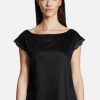 Femme aubade T-Shirts | Top Manches En Tencel Bulle De Douceur Noir