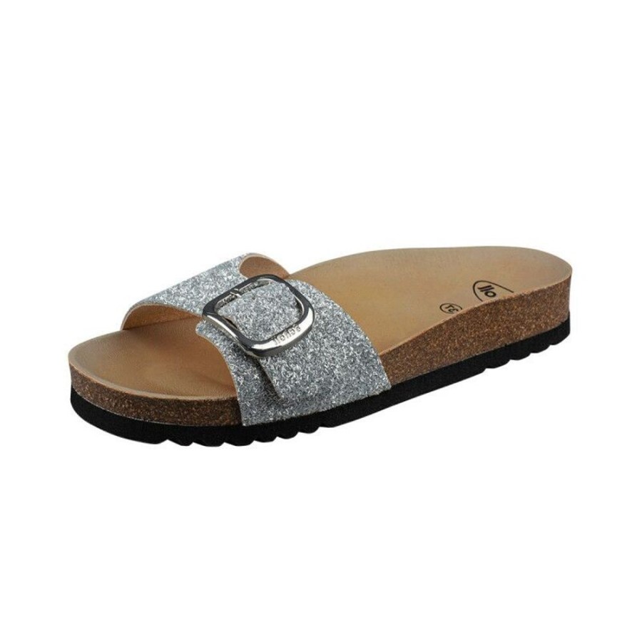 Femme scholl Sandales & Mules | Kathleen Glitter Argent Gris