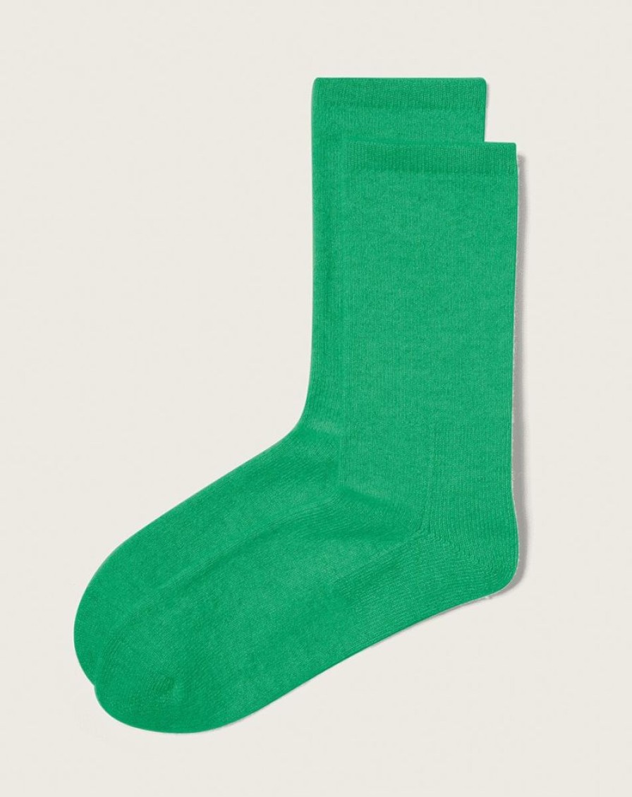 Femme eric bompard Chaussettes & Collants | Chaussettes Basses Unies - Accessoires Lagoon Vert