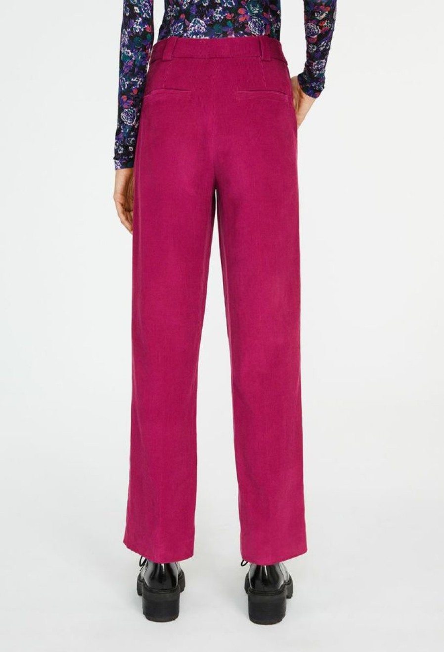 Femme claudie pierlot Pantalons | Pantalon Large Velours Violet