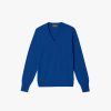 Homme eric bompard Pulls & Gilets | Pull V Classique - Homme - Cobalt Bleu