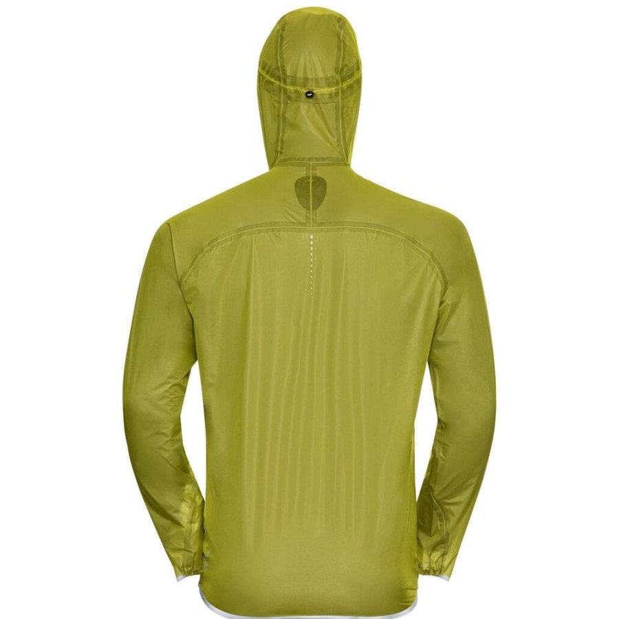 Homme odlo Vetements | Veste De Running Impermeable Zeroweight Dual Dry Pour Homme Jaune