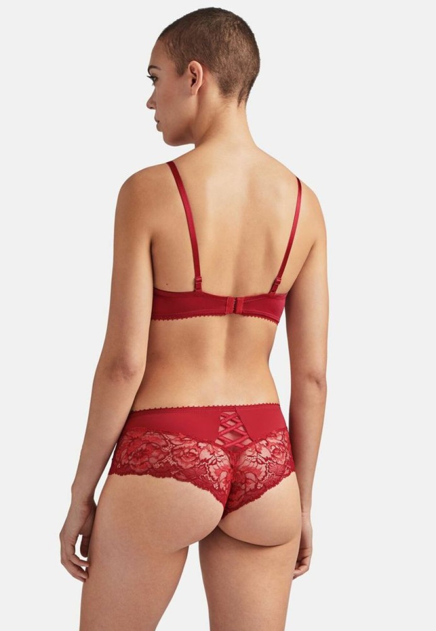 Femme aubade Soutien-Gorges | Soutien Gorge Plunge Foulard Aube Amoureuse Rouge