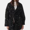 Femme iro Manteaux & Vestes | Manteau En Tweed Derek Noir