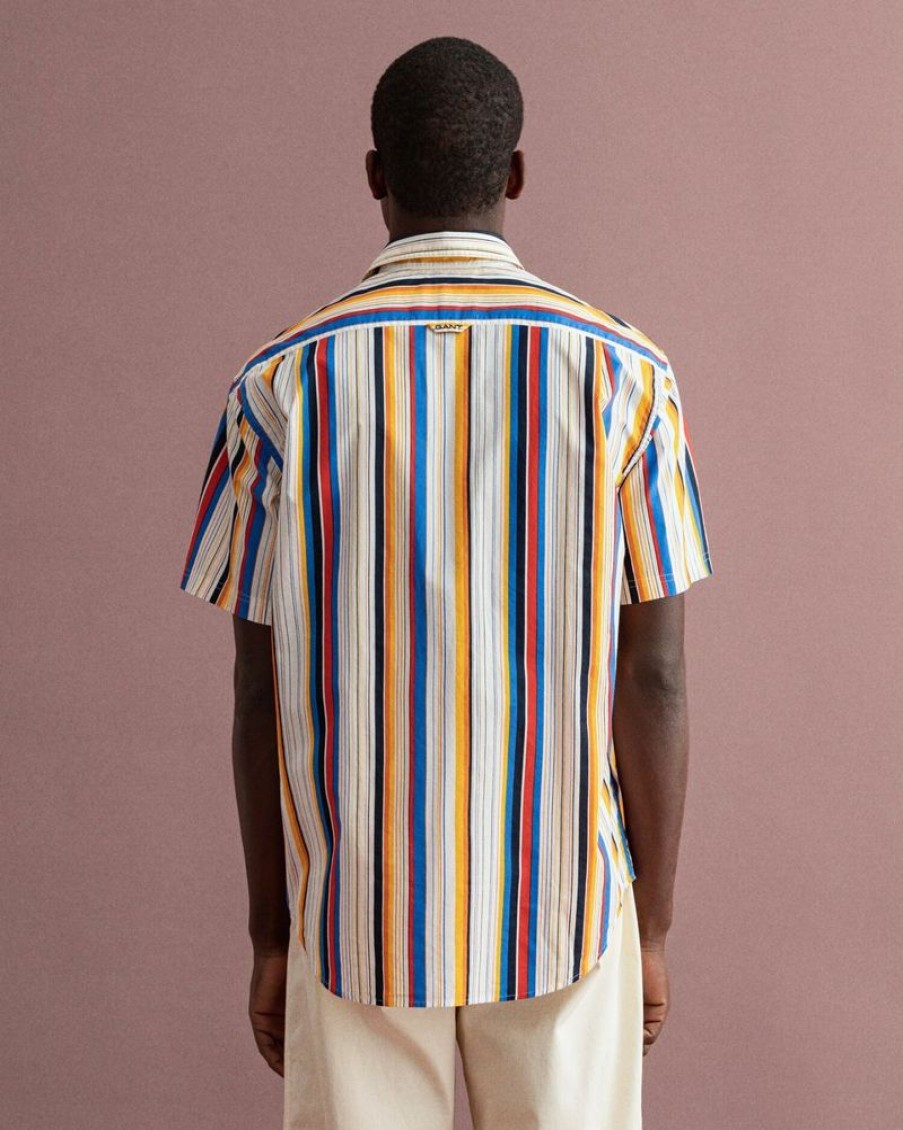 Homme gant Chemises | Relaxed Fit Bold Stripe Shirt Multicolore