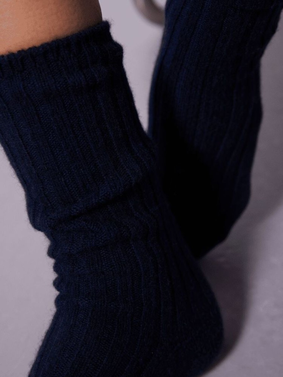 Femme notshy Echarpes & Foulards | Chaussettes Cachemire Irene Nuit Bleu