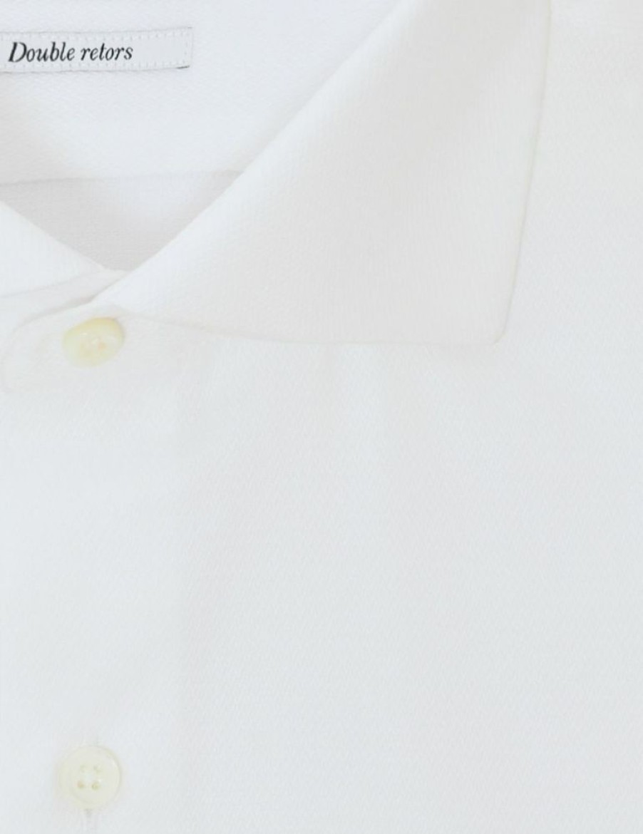 Homme figaret Chemises | Chemise Contemporaine En Faconne Blanc