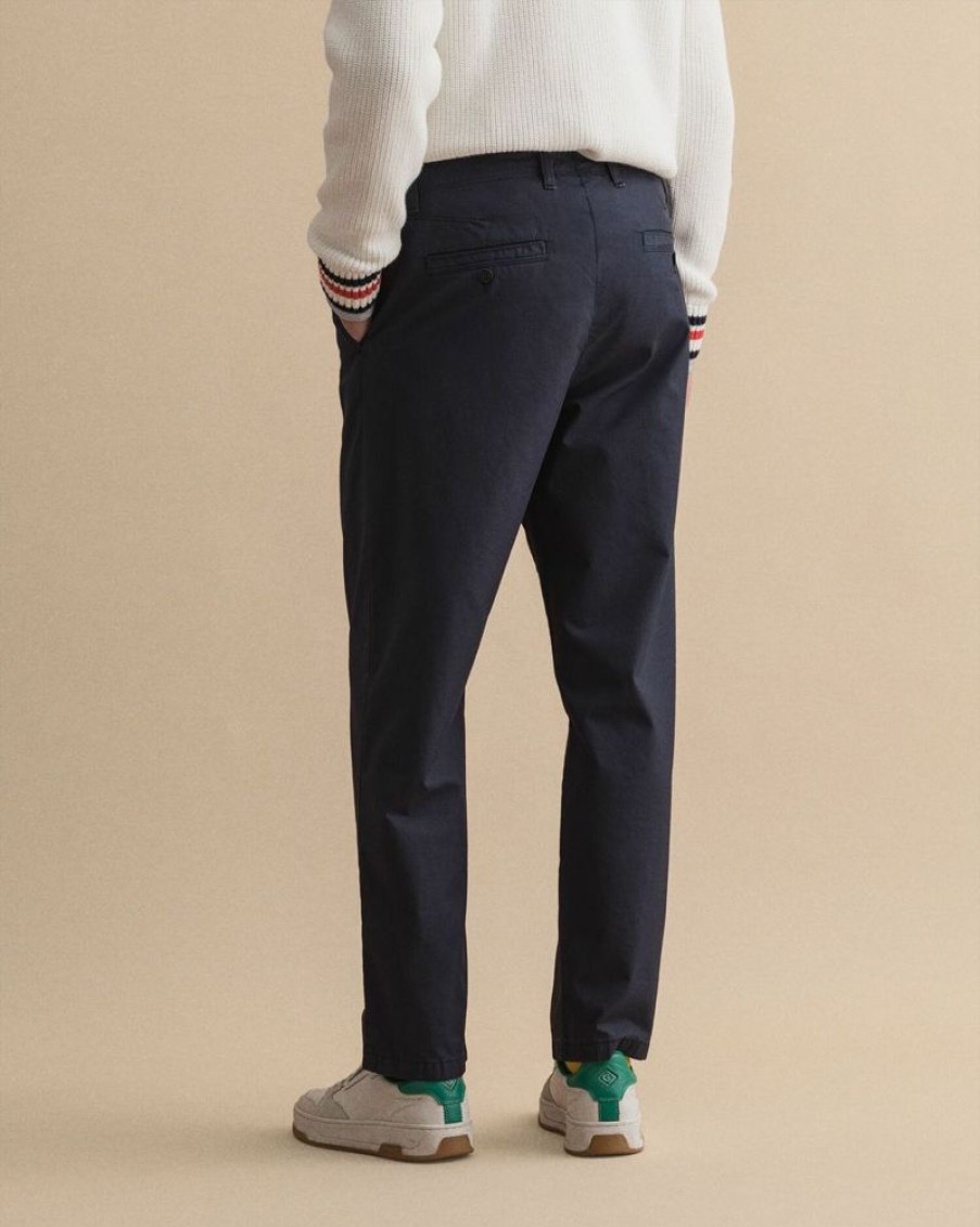 Homme gant Pantalons | Hugger Chinos Bleu