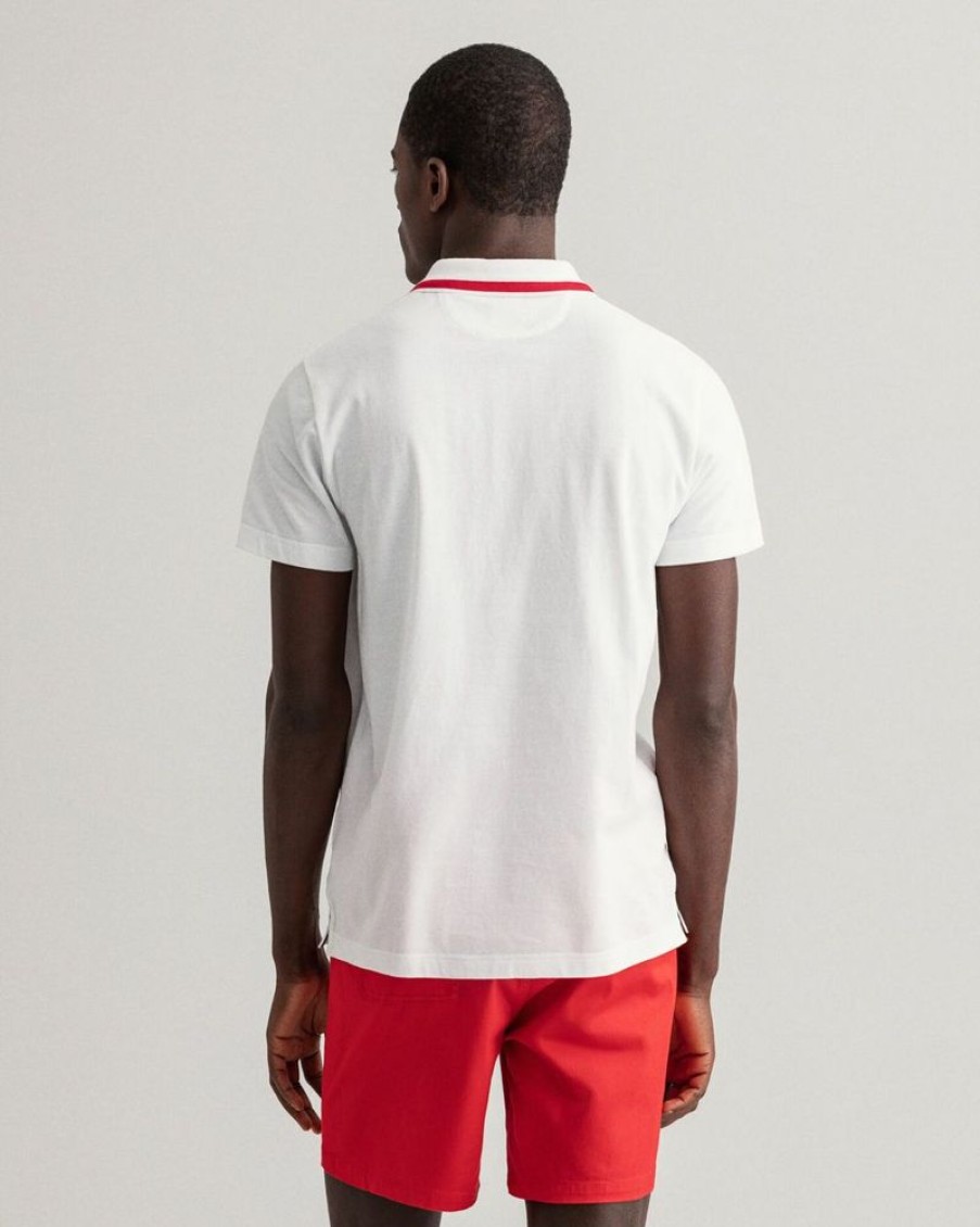 Homme gant T-Shirts | Retro Shield Rugger Blanc