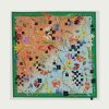 Femme eric bompard Echarpes & Foulards | Carre Soie Imprime Mosaique Et Fleurs 90 Cm X 90 Cm - Accessoires Mercure Vert