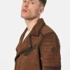 Homme kaporal Manteaux & Vestes | Veste En Cuir Marron