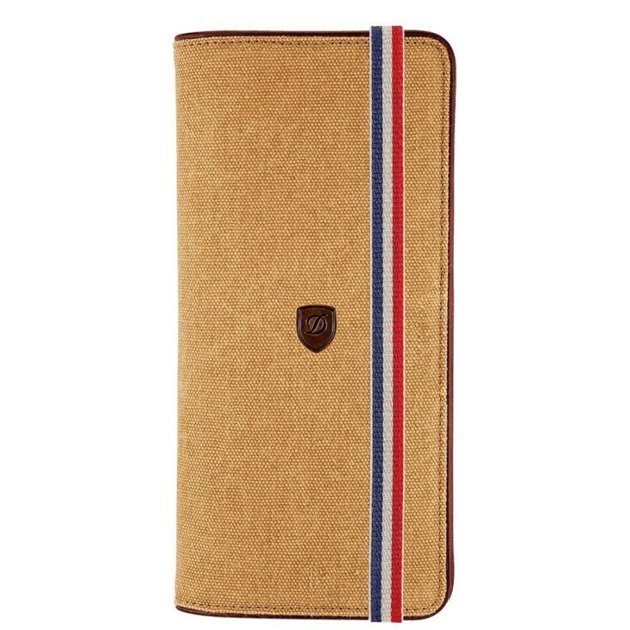 Homme s.t. dupont Petite Maroquinerie | Porte Cartes 13Cc Et Monnaie Iconic Long Beige