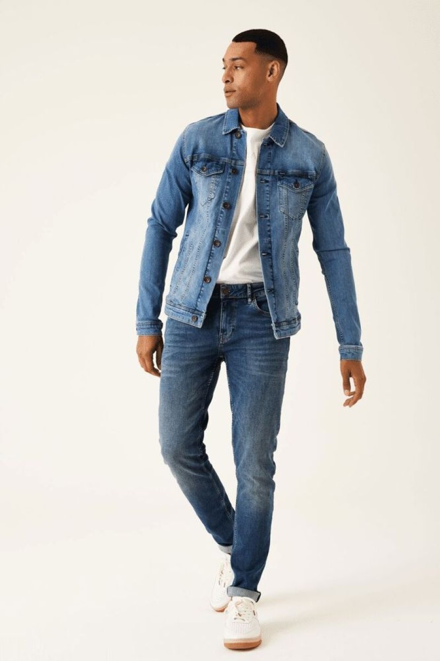 Homme garcia Manteaux & Vestes | Veste En Jeans Bleu