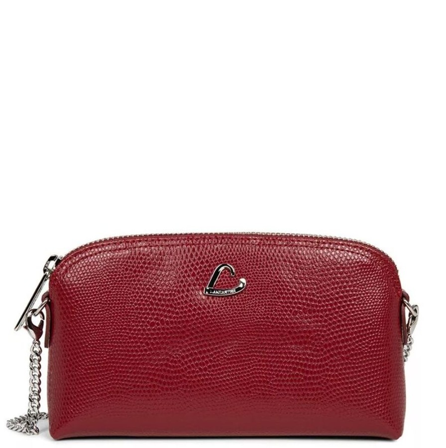 Femme lancaster Trousse De Toilette | Trousse Zippee Lucertola Rouge