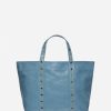 Femme vanessa bruno Sacs | Cabas M En Cuir Craquele Bleu