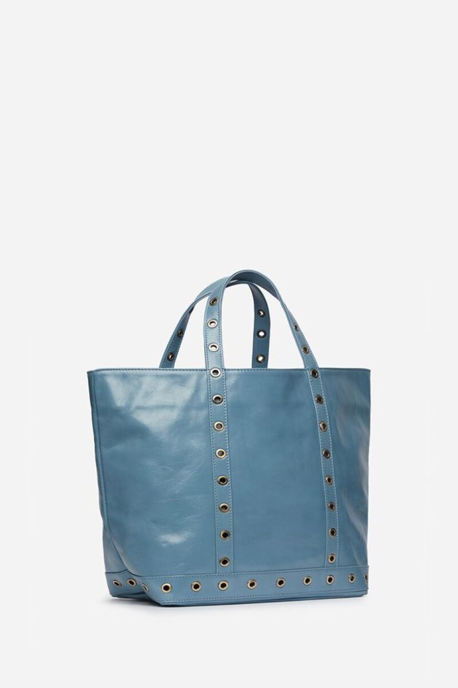 Femme vanessa bruno Sacs | Cabas M En Cuir Craquele Bleu