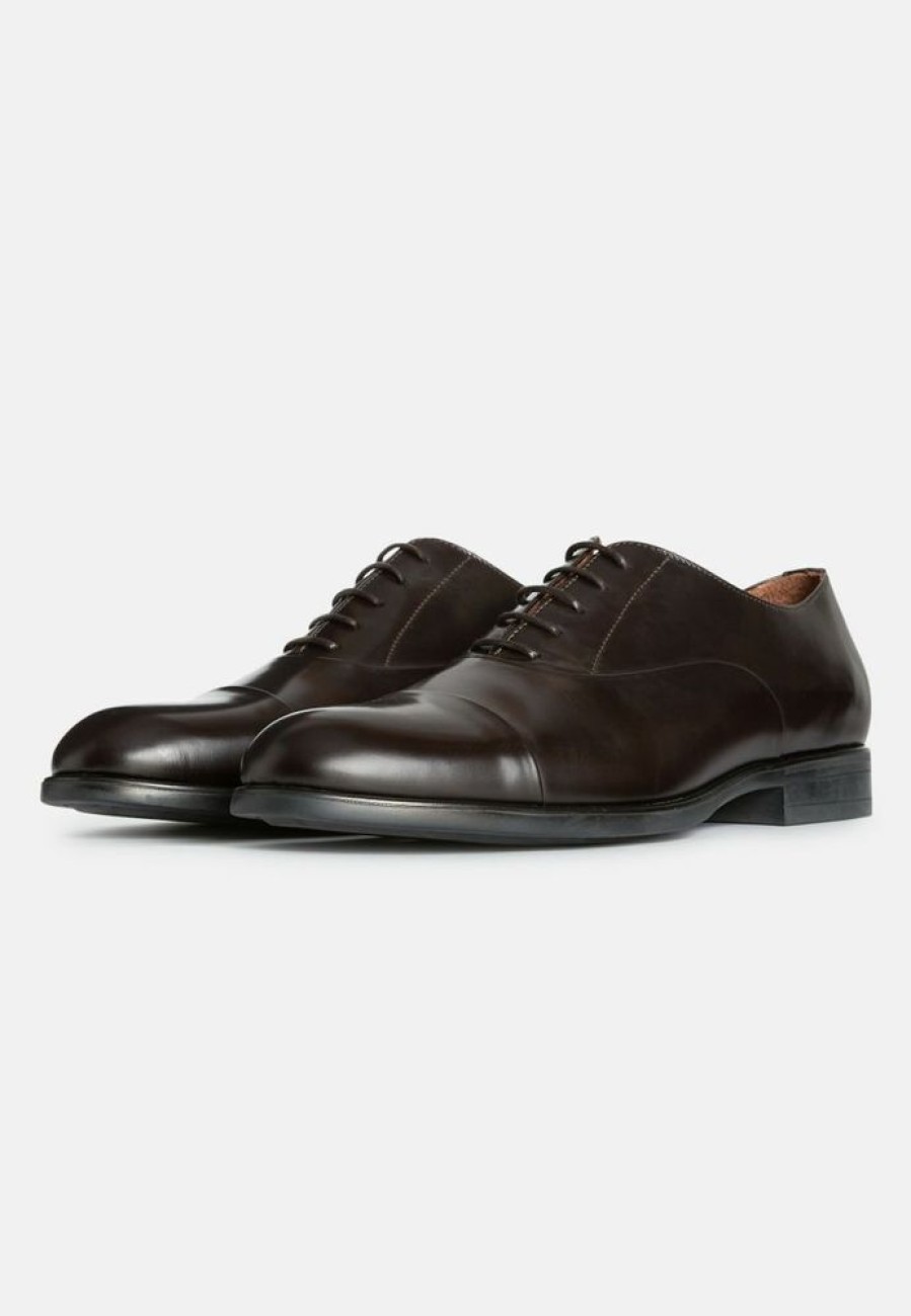 Homme boggi milano Chaussures De Ville | Leather Oxford Shoes Marron