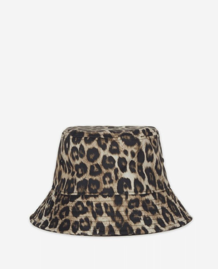 Femme the kooples Casquettes, Chapeaux & Bonnets | Bob Leopard En Nylon Noir