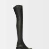 Femme maje Bottes | Cuissardes A Talons En Cuir Noir