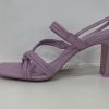 Femme sandro Sandales & Mules | Sandales A Talons En Cuir Violet