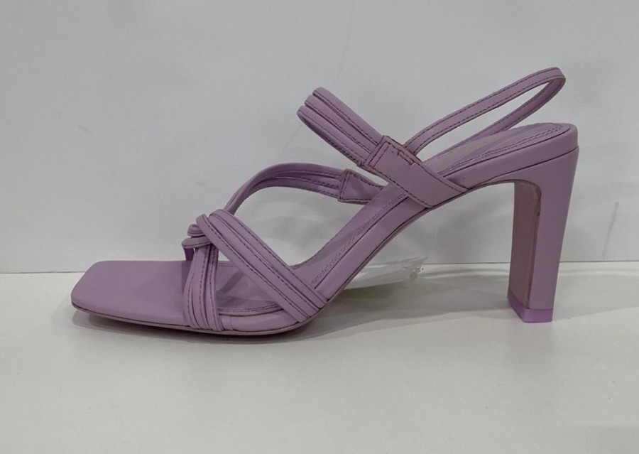 Femme sandro Sandales & Mules | Sandales A Talons En Cuir Violet