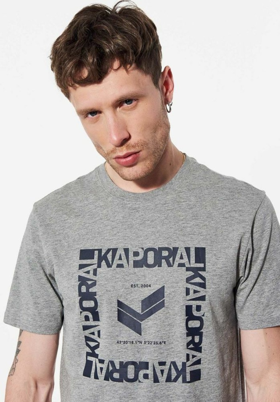 Homme kaporal T-Shirts | T-Shirt Homme En 100% Coton Bio Gris