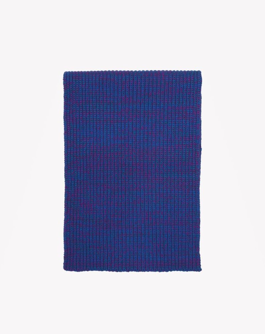 Femme eric bompard Echarpes & Foulards | Echarpe Mouline Tricolore 170 Cm X 30 Cm - Accessoires - Mouline Cobalt Bleu