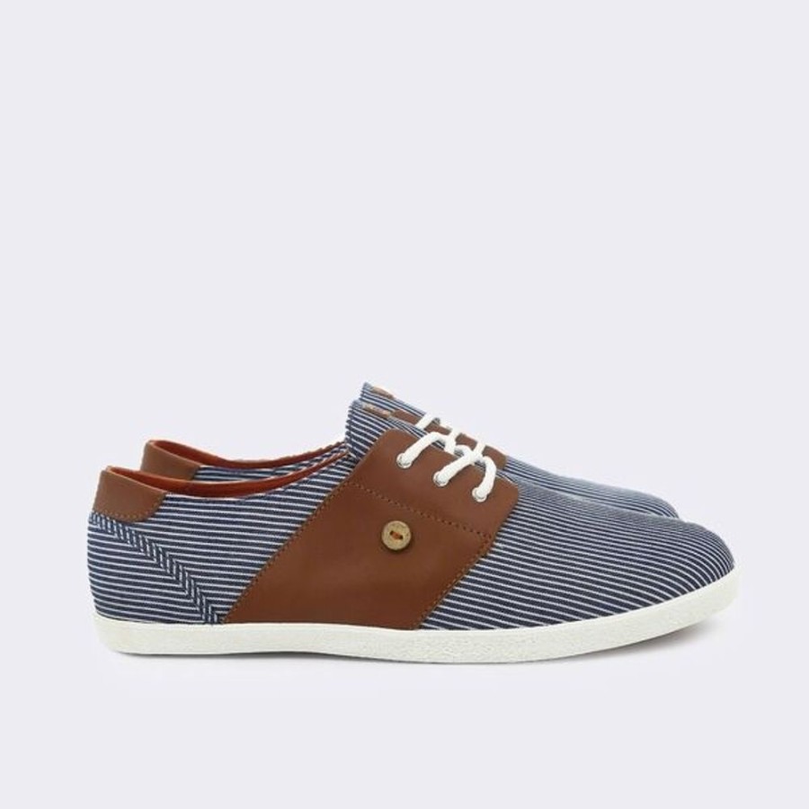 Homme faguo Baskets | Tennis Cypress Cotton Leather Bleu