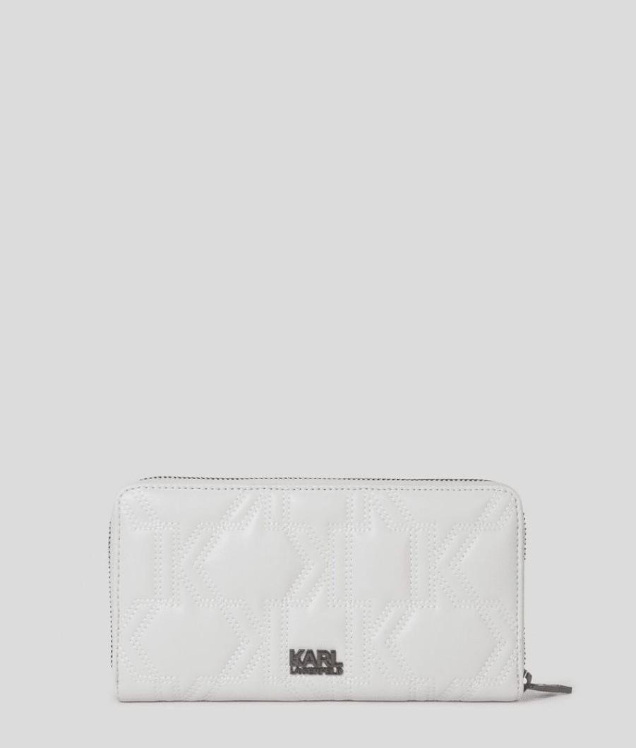 Femme karl lagerfeld Portefeuilles | K/Kurl Continental Wallet Gris