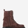 Femme kaporal Bottines & Boots | Bottine En Cuir Suede Femme Marron