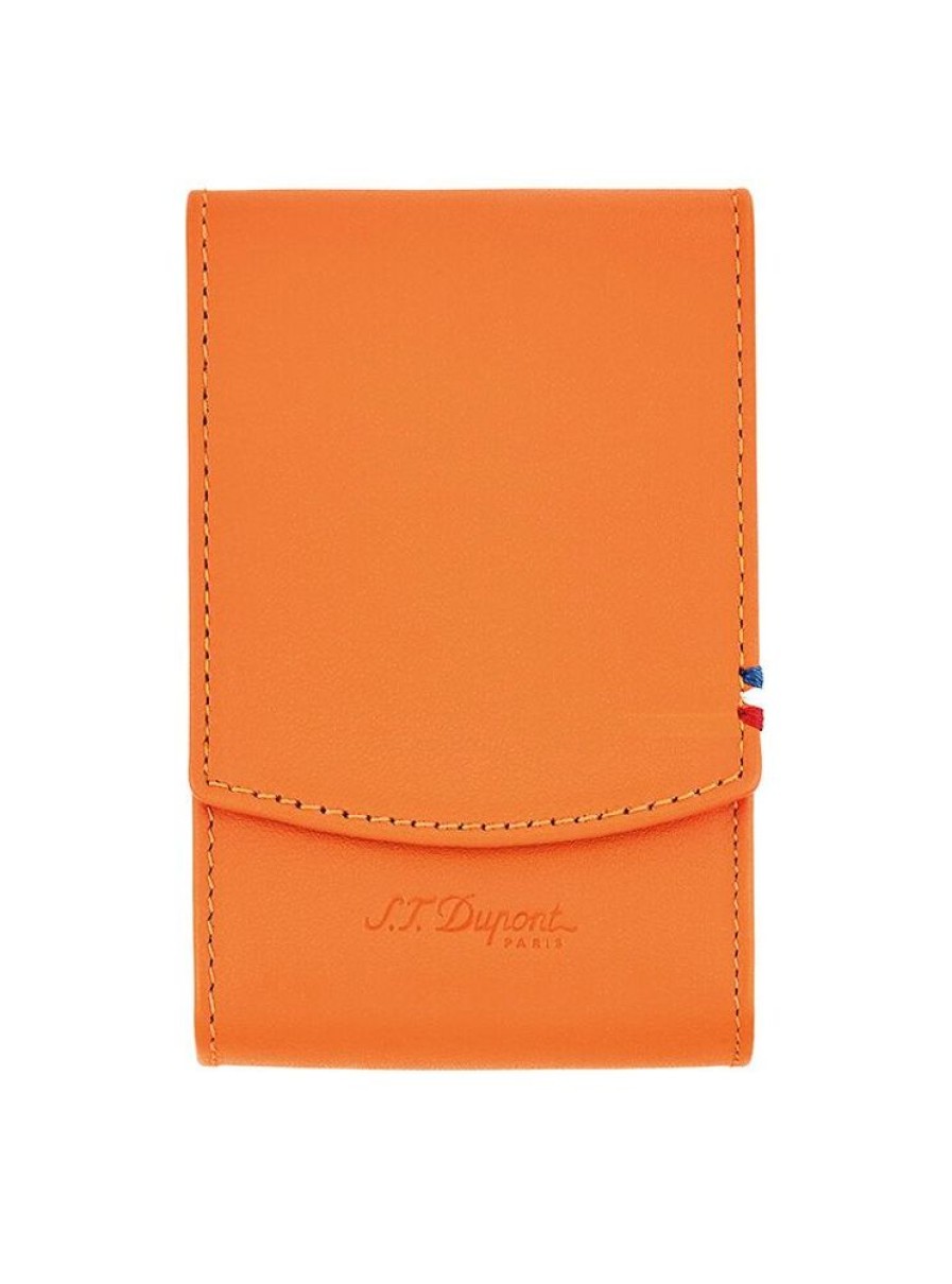 Homme s.t. dupont Accessoires Cigares | Etui A Paquet De Cigarettes Orange