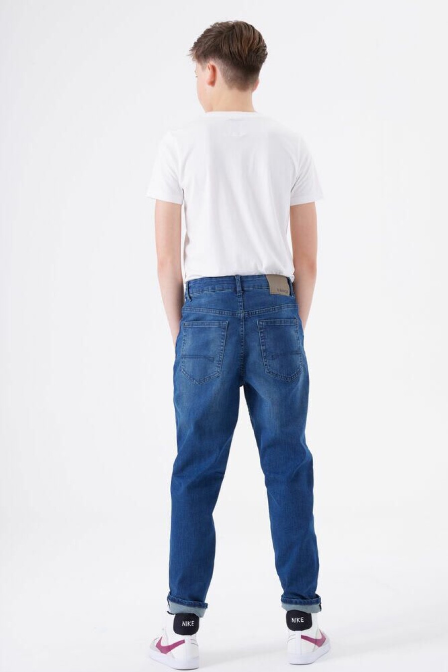 Enfant garcia Pantalons & Shorts | Jeans Dalino Dad - Cuisse Relaxed Mollet Resserre Bleu