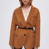 Femme maje Manteaux & Vestes | Manteau Oversize En Double Face Marron Fonce