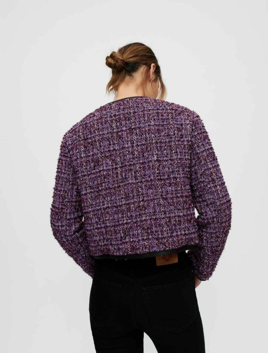 Femme maje Manteaux & Vestes | Veste En Tweed Matelassee Violet