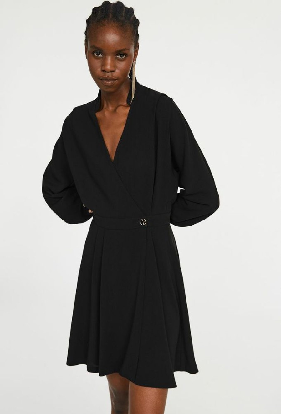 Femme claudie pierlot Robes & Jupes | Robe Cache Coeur Cintree Noir