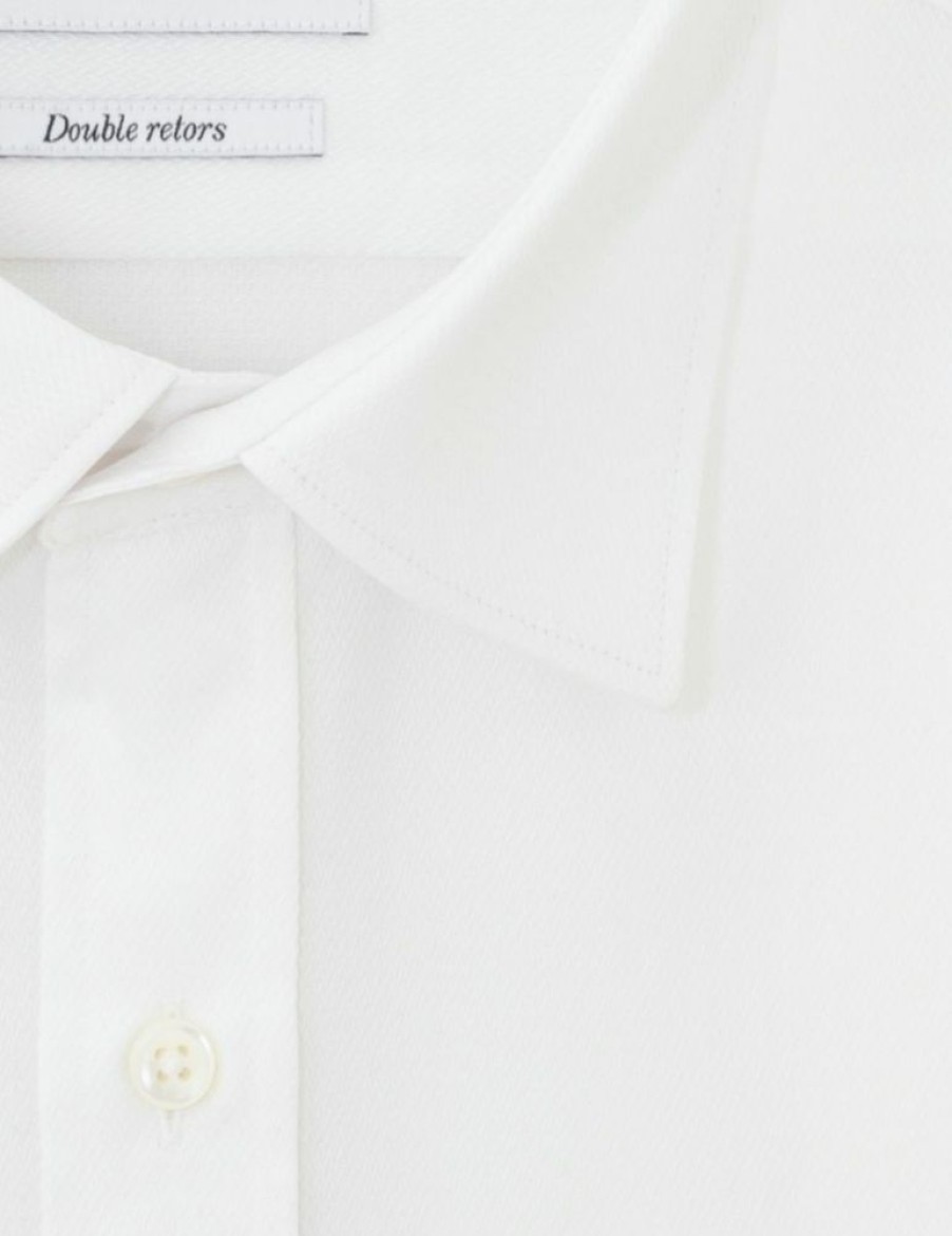 Homme figaret Chemises | Chemise Classique En Faconne Blanc