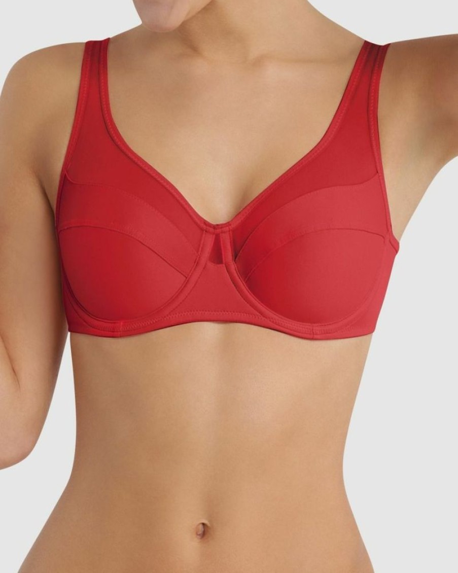 Femme dim Soutien-Gorges | Soutien-Gorge Avec Armatures Generous De Dim Soutien-Gorge Rouge