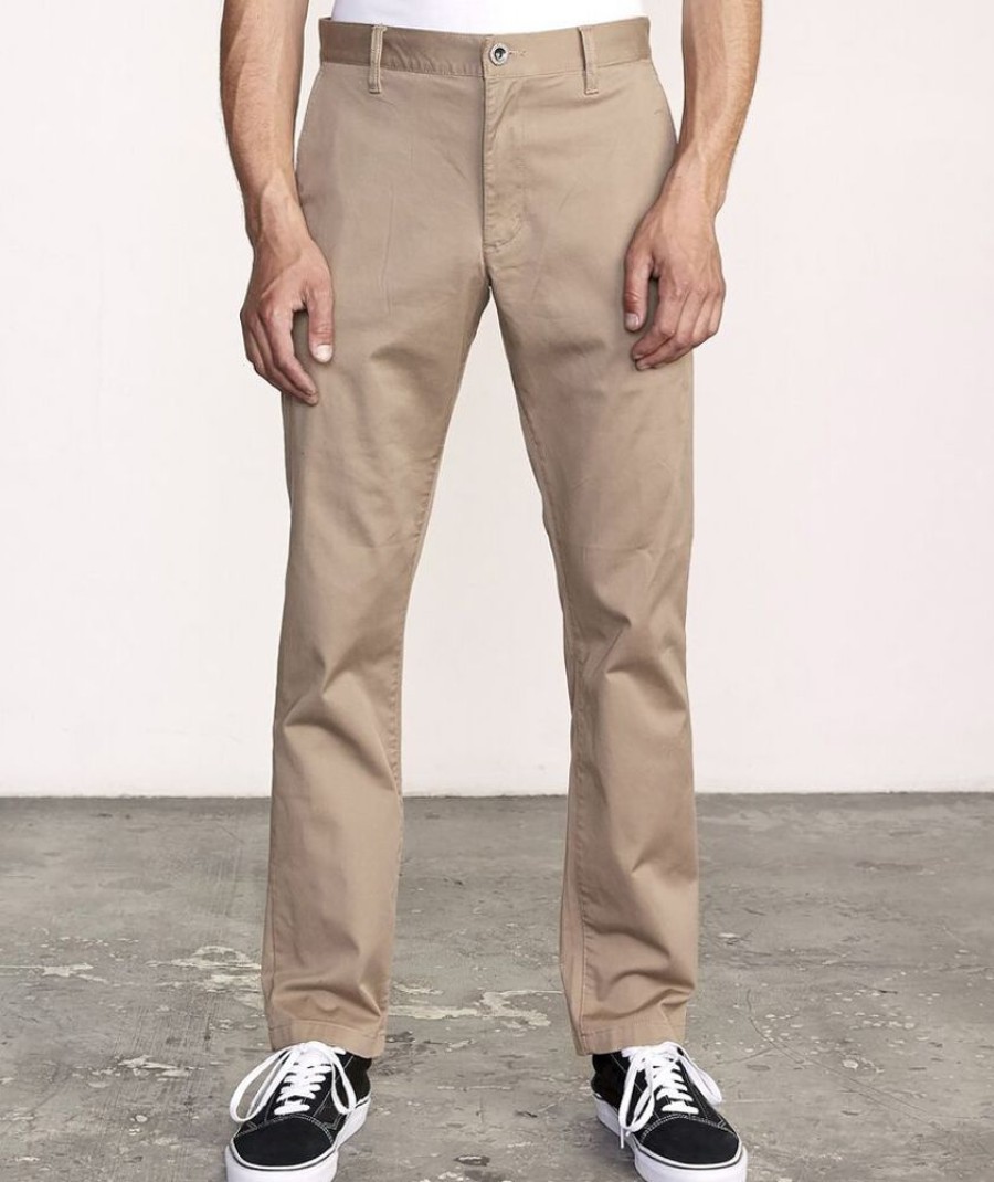 Homme rvca Pantalons | The Weekend Stretch Pant Vert