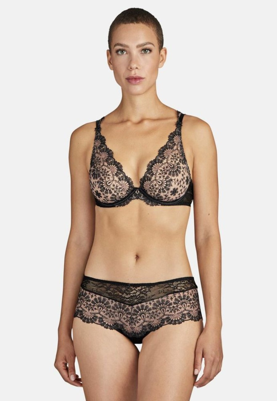 Femme aubade Soutien-Gorges | Soutien-Gorge Triangle Avec Armatures Art Of Ink Noir